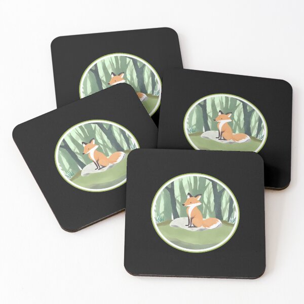 Item preview, Smiling fox standing on a stone designed and sold by ColorfulCreate.