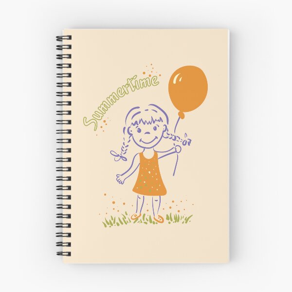 Item preview, Girl with an orange balloon. Summertime designed and sold by Deepness2023.