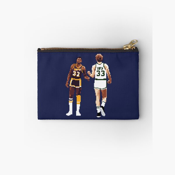 Item preview, Larry Bird and Magic Johnson Pixel fist bump Medium Print Qiangy designed and sold by qiangdade.