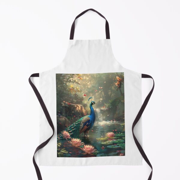Item preview, Majestic Peacock in Tranquil Water Garden designed and sold by palmyst.