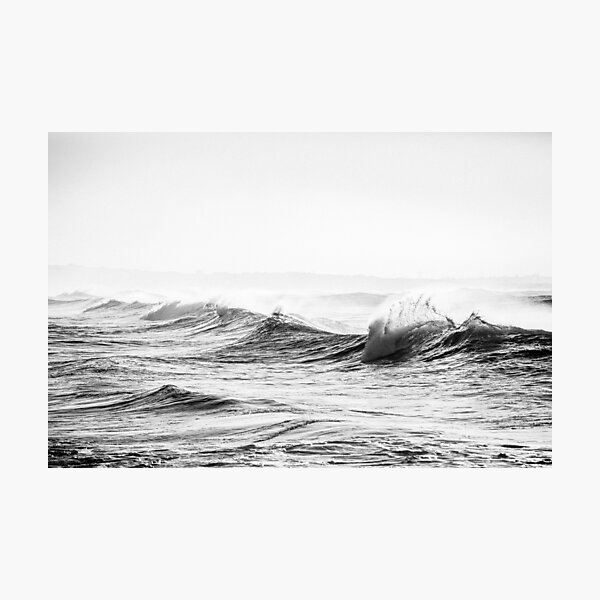 Item preview, Black and White Ocean Photography Art Print designed and sold by Justin Hevey.