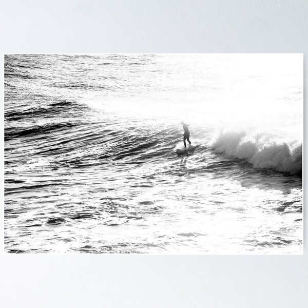 Item preview, Lone Surfer Surfing Wave Ocean Photography Art Print designed and sold by Justin Hevey.