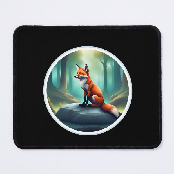 Item preview, Smiling fox standing on a stone designed and sold by ColorfulCreate.