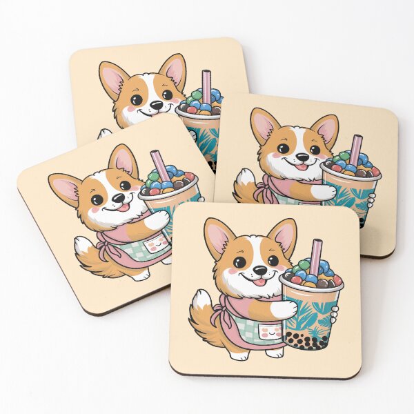 Item preview, Cute Corgi Bubble Tea designed and sold by canvadreamer444.
