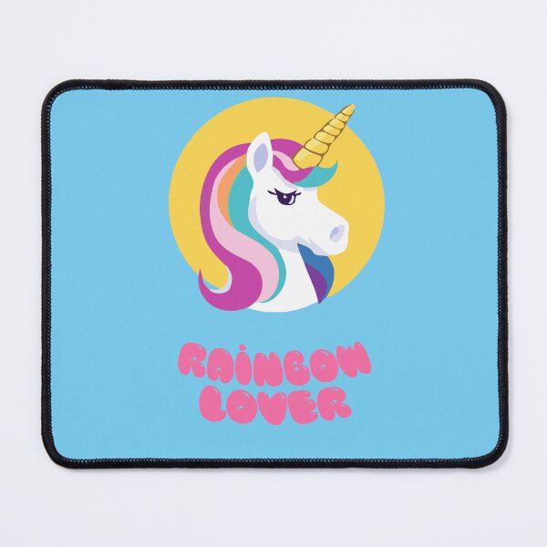 Item preview, Unicorn with yellow background and rainbow hair designed and sold by Simon-m-s.
