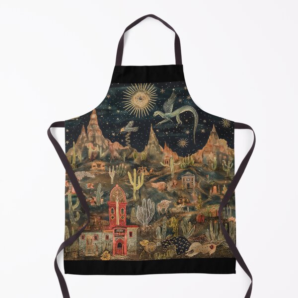Item preview, Dark western landscapes with Babylonian monsters, outsider art designed and sold by deepglitchart.
