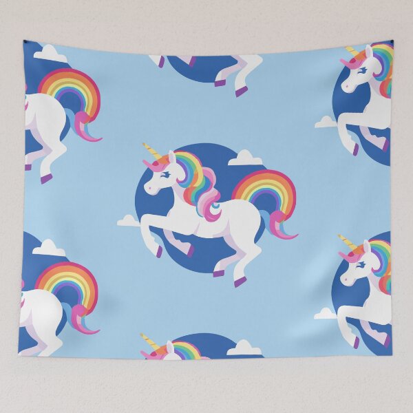 Item preview, Unicorn in clouds with rainbow designed and sold by Simon-m-s.