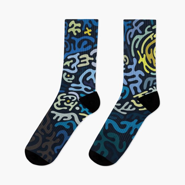 Item preview, Abstract Van Gogh Starry Night (dark mode) designed and sold by Léa HB.