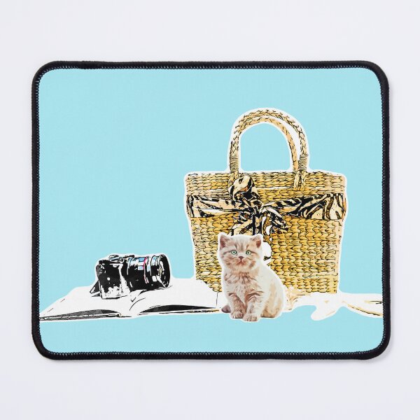 Item preview, Curious Kitten Explores Photography with Vintage Camera and Book designed and sold by Hnd-Design.