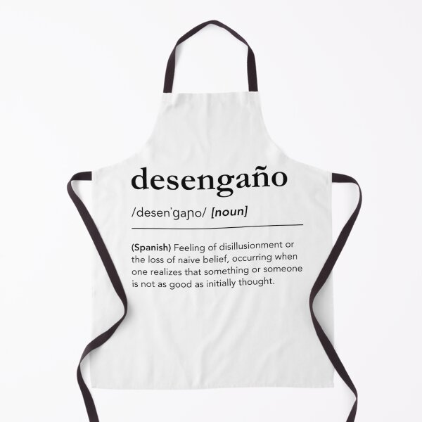 Item preview, Desengaño dictionary spanish word definition, black minimalist typography designed and sold by lagunaklein.