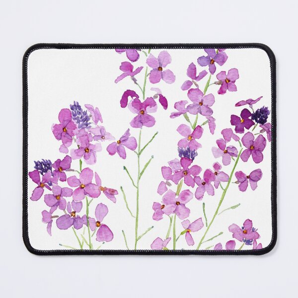 Item preview, Alhelíes magenta, erysimum Bowles, malva, acuarela pintada a mano designed and sold by SelenePaintings .