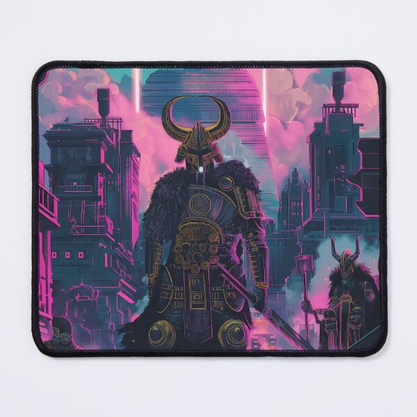 Item preview, Dieselpunk Asgard with Norse warriors designed and sold by deepglitchart.