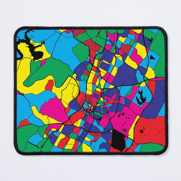 Item preview, Austin City Map - Colorful Abstract Pop Art Print designed and sold by Stadify.
