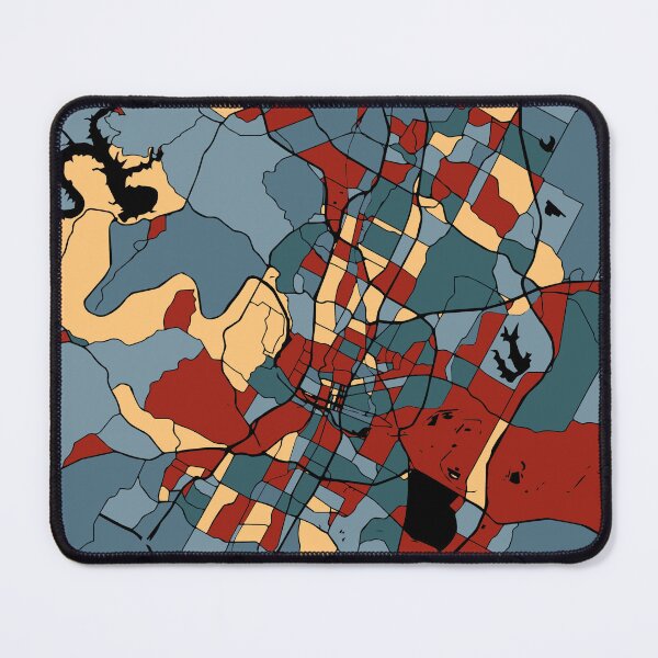 Item preview, Austin Texas Earth Tone City Map - Colorful Abstract Art Print designed and sold by Stadify.