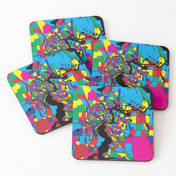 Item preview, Jacksonville City Map - Colorful Abstract Art Print designed and sold by Stadify.