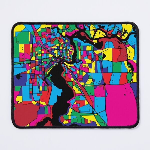 Item preview, Jacksonville City Map - Colorful Abstract Art Print designed and sold by Stadify.
