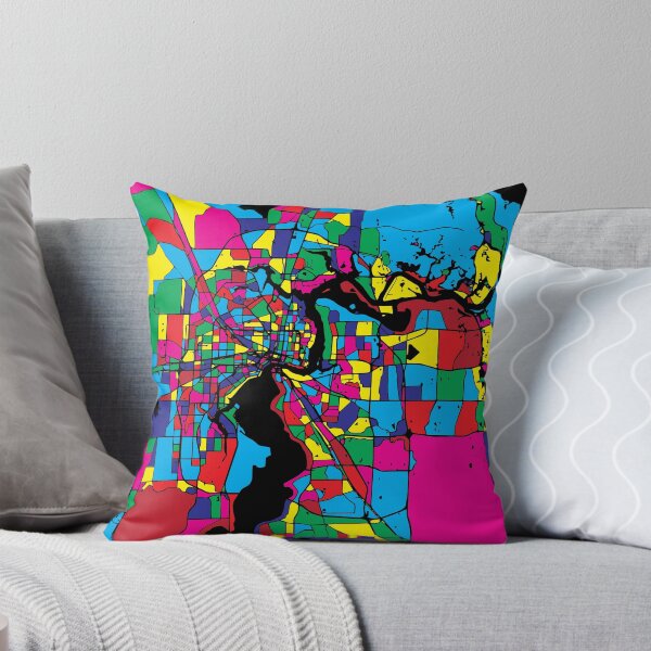 Item preview, Jacksonville City Map - Colorful Abstract Art Print designed and sold by Stadify.