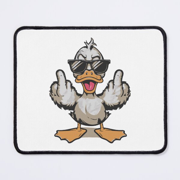 Item preview, Funny duck wearing sunglasses and giving the finger designed and sold by BobaTeeStore.
