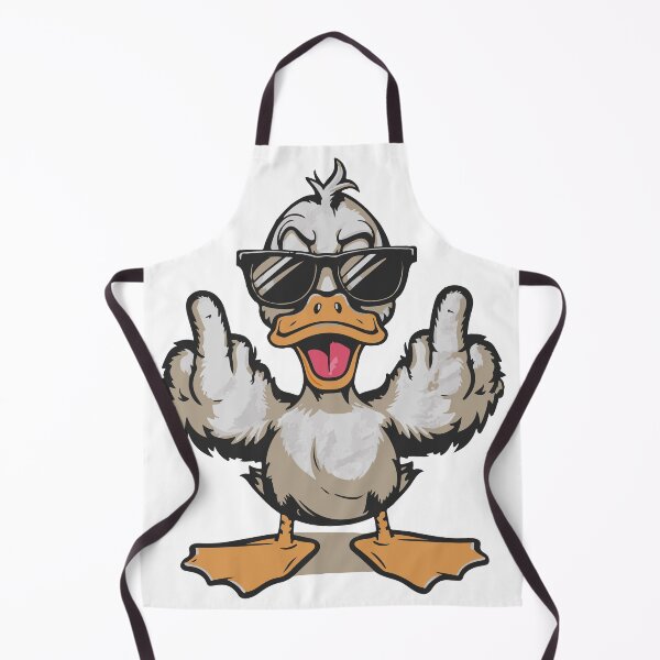 Item preview, Funny duck wearing sunglasses and giving the finger designed and sold by BobaTeeStore.