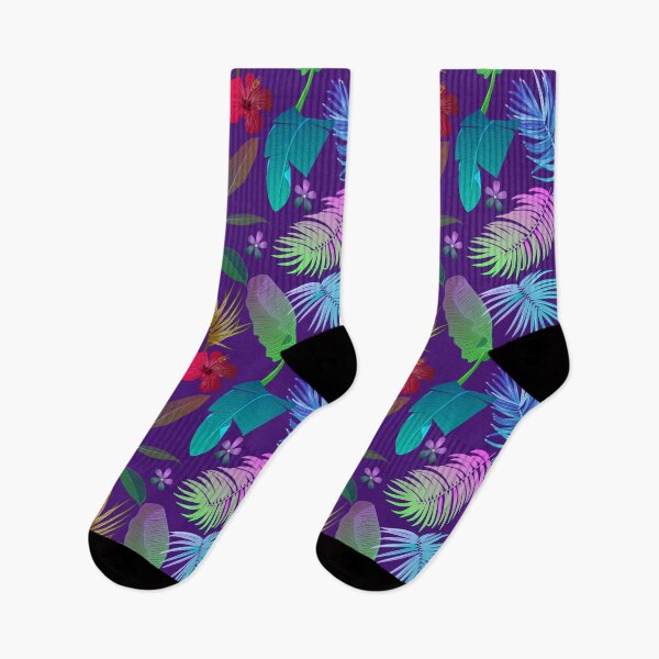 Item preview, Tropical Leaf and Flower Mix - Vibrant Print designed and sold by lloreleya.
