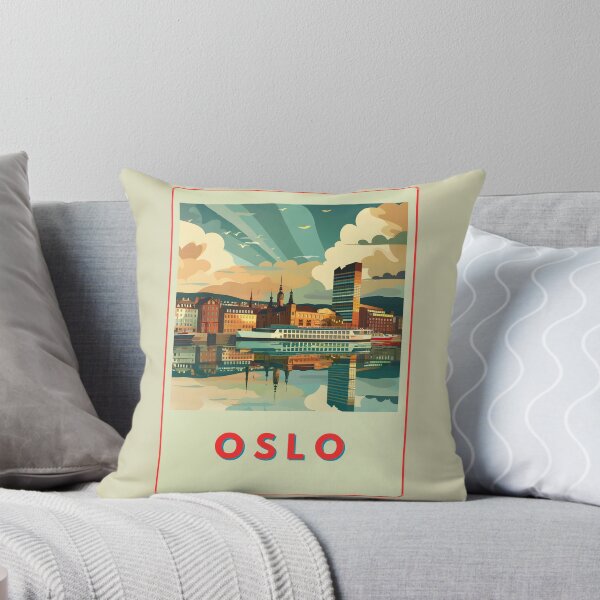 Item preview, Retro Oslo Cityscape designed and sold by CosyNess.