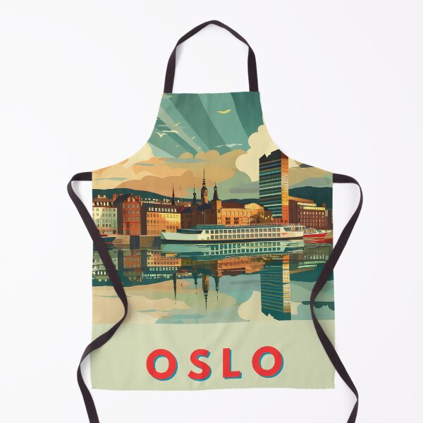 Item preview, Retro Oslo Cityscape designed and sold by CosyNess.