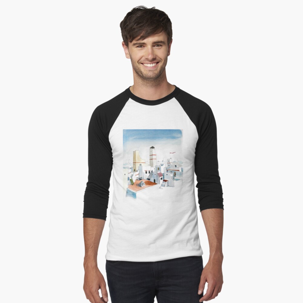 Vista previa del artículo con la obra «Camiseta ¾ estilo béisbol», diseñado y vendido por Islakartare.