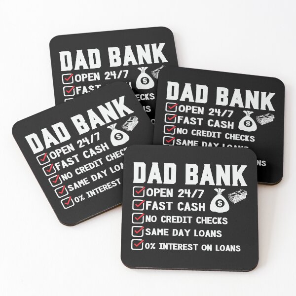 Item preview, Dad Bank Fathers Day Happy Father's Day Always Open Quick Cash designed and sold by Cheeky Drops.