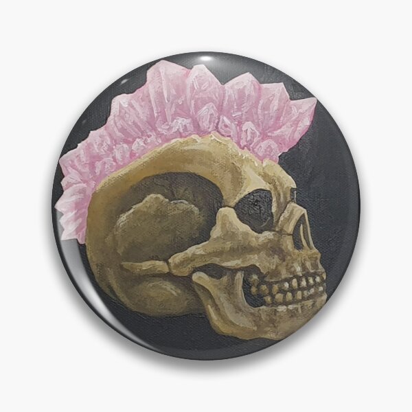 Item preview, Skull with Rose Quartz Crystal designed and sold by TSpiritArtist.