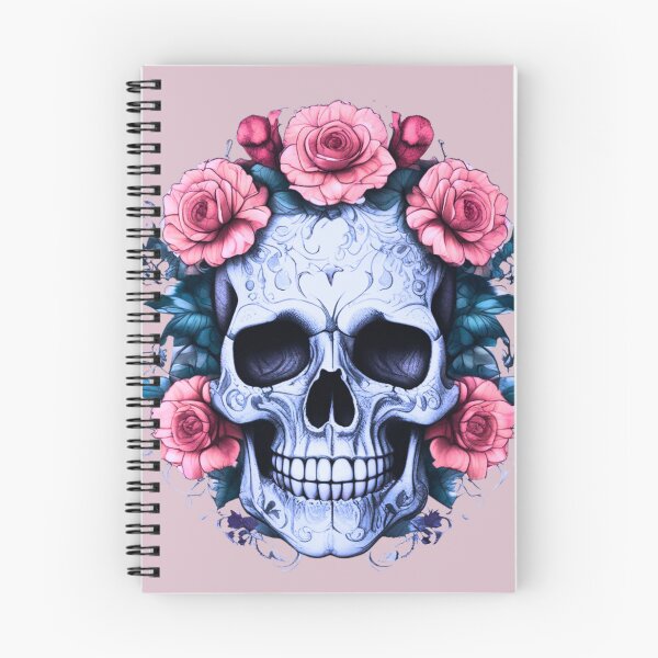 Item preview, floral skull designed and sold by SKULLARTISTRY.