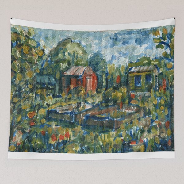 Item preview, Allotments , East Finchley , London , Oil on Board designed and sold by Luke Bailey.