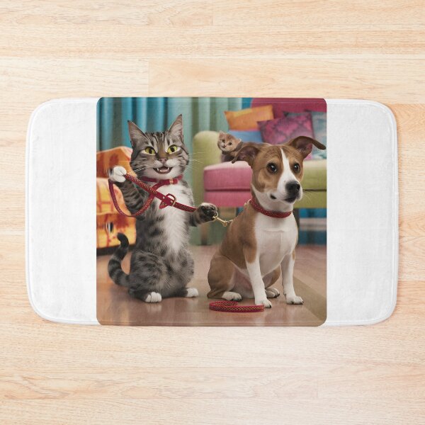 Item preview, the cat let the dog out designed and sold by SabyDigitalArt.