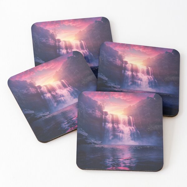 Item preview, Sunset purple waterfall celestial falls designed and sold by Szkicerka.