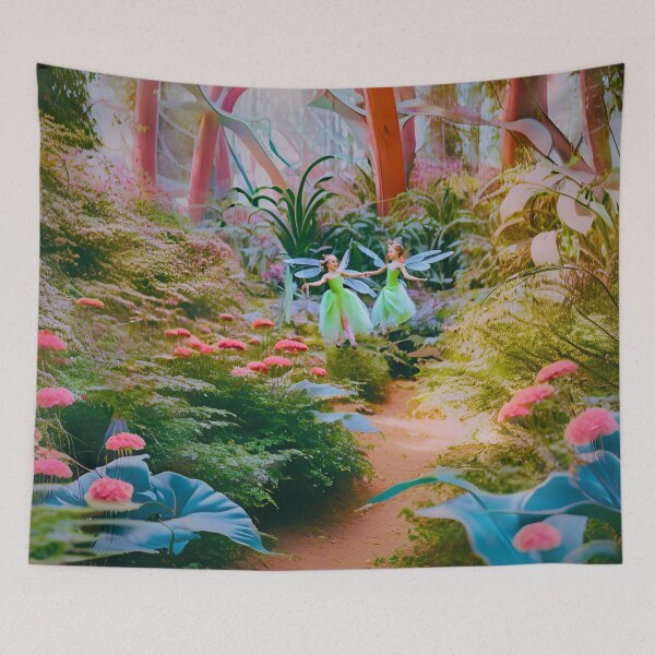 Item preview, fantasy art, magical fairies in the forest designed and sold by SKULLARTISTRY.