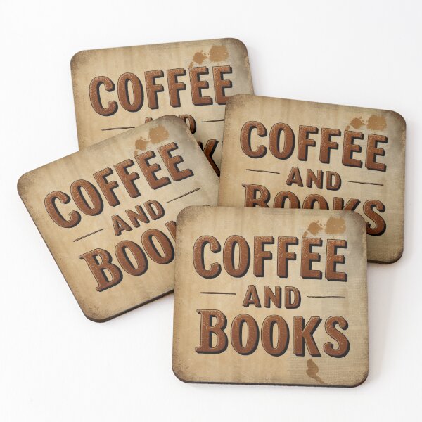 Item preview, Coffee and Books Vintage Style Design designed and sold by CreativeCanvas8.