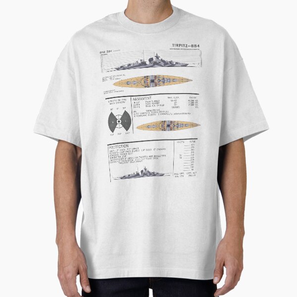 Vista previa del artículo con la obra «Plano del acorazado Tirpitz - Kriegsmarine Acorazado alemán Bismarck», diseñado y vendido por BobaTeeStore.