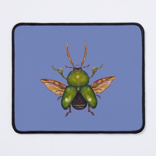 Item preview, Green Iridescent Stag Beetle Illustration designed and sold by Ashleigh Kimble.