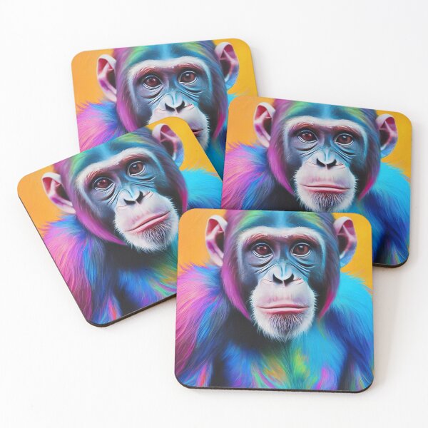 Item preview, Young colourful Chimp designed and sold by mariapor97.