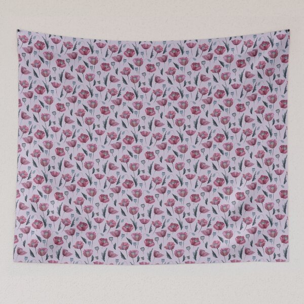 Item preview,  Romantic watercolor pattern, scarlet poppies on a light background. designed and sold by UVI-CA.