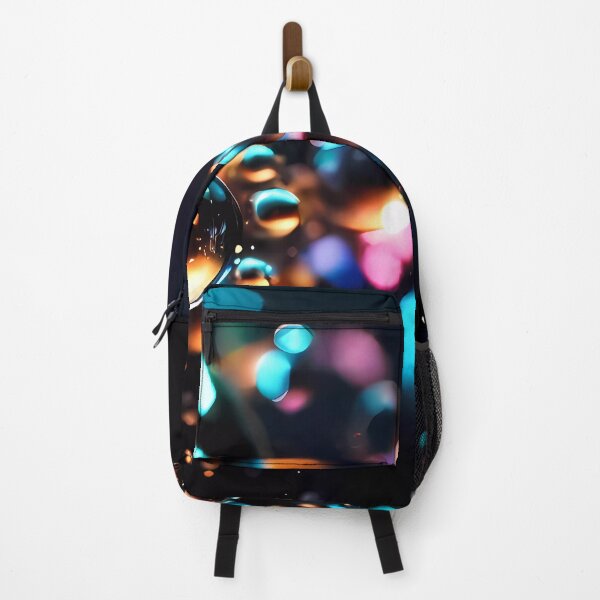 Item preview, Bubbles on black with reds ,blues designed and sold by FocusedArt.
