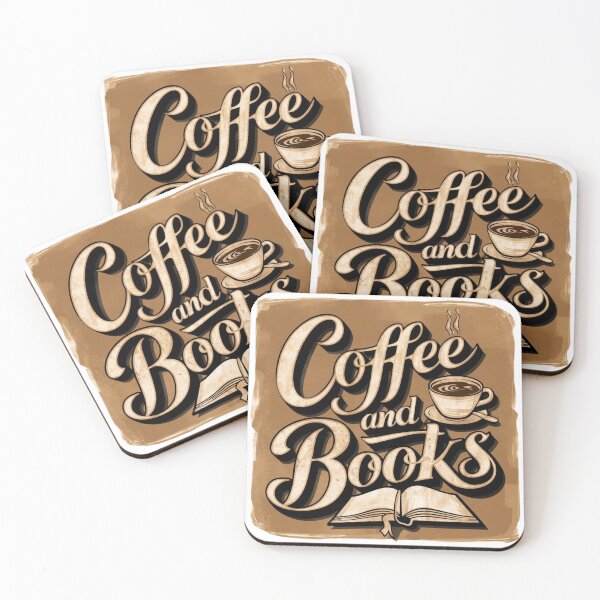 Item preview, Books and Coffee Vintage Style Design designed and sold by CreativeCanvas8.