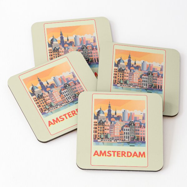 Item preview, Retro Amsterdam Cityscape designed and sold by CosyNess.