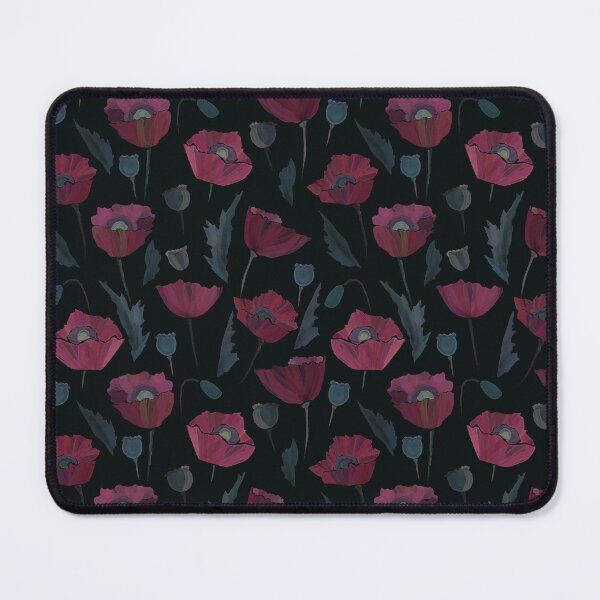 Artikelvorschau, Romantisches Aquarellmuster, scharlachrote Mohnblumen auf dunklem Hintergrund. entworfen und verkauft von UVI-CA.