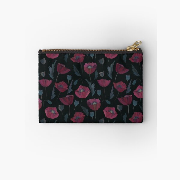 Item preview, Romantic watercolor pattern, scarlet poppies on a dark background. designed and sold by UVI-CA.