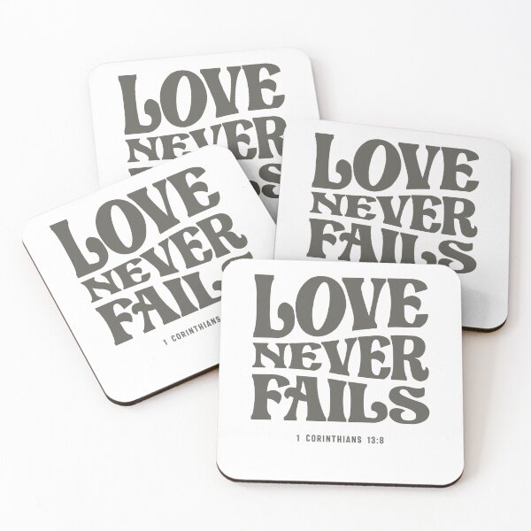 Item preview, Love Never Fails 1 Corinthians 13:8 Bible Verse Christian designed and sold by cidolopez.