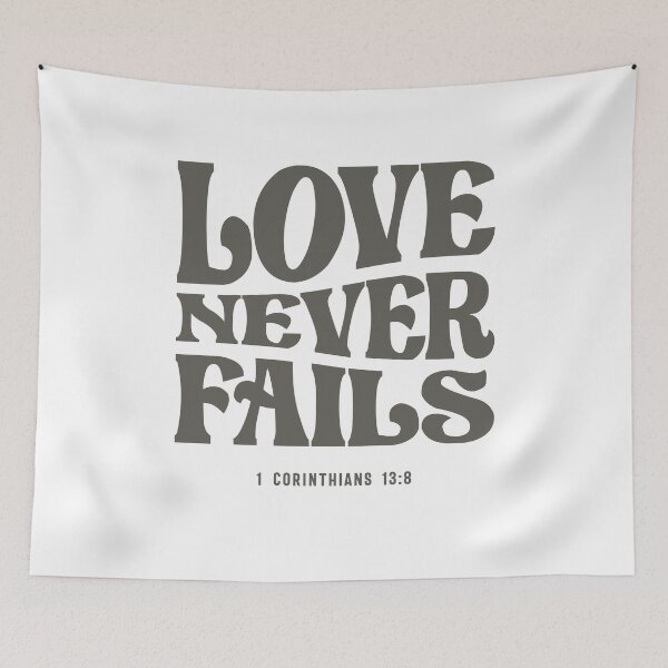 Item preview, Love Never Fails 1 Corinthians 13:8 Bible Verse Christian designed and sold by cidolopez.