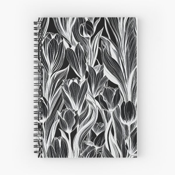 Item preview, Flowers Abstract Pattern Monochrome Inverse Black and White Ink Pen designed and sold by ShaViArt.