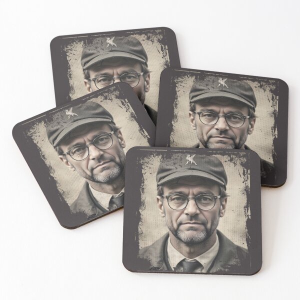 Artikelvorschau, Vintage-Porträt des Liverpool-Trainers Jürgen Klopp entworfen und verkauft von nilver.