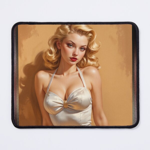 Item preview, The Love Of White Silk Pin Up Girl Gorgeous AI Concept Art Portrait by Xzendor7 designed and sold by Xzendor7 Digital Art Creations.