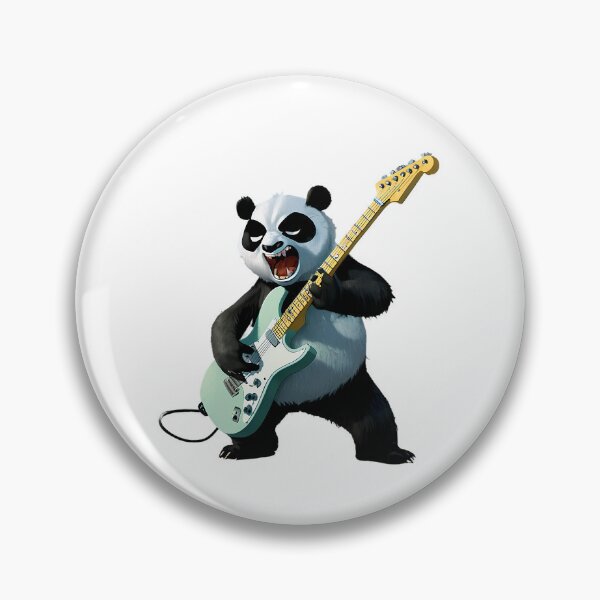 Item preview, Panda Rocks - Rock and Roll Panda Playing the Guitar designed and sold by Lia's AI Art.